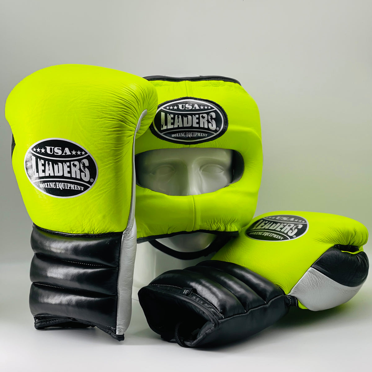 Sparring gloves and headgear on sale