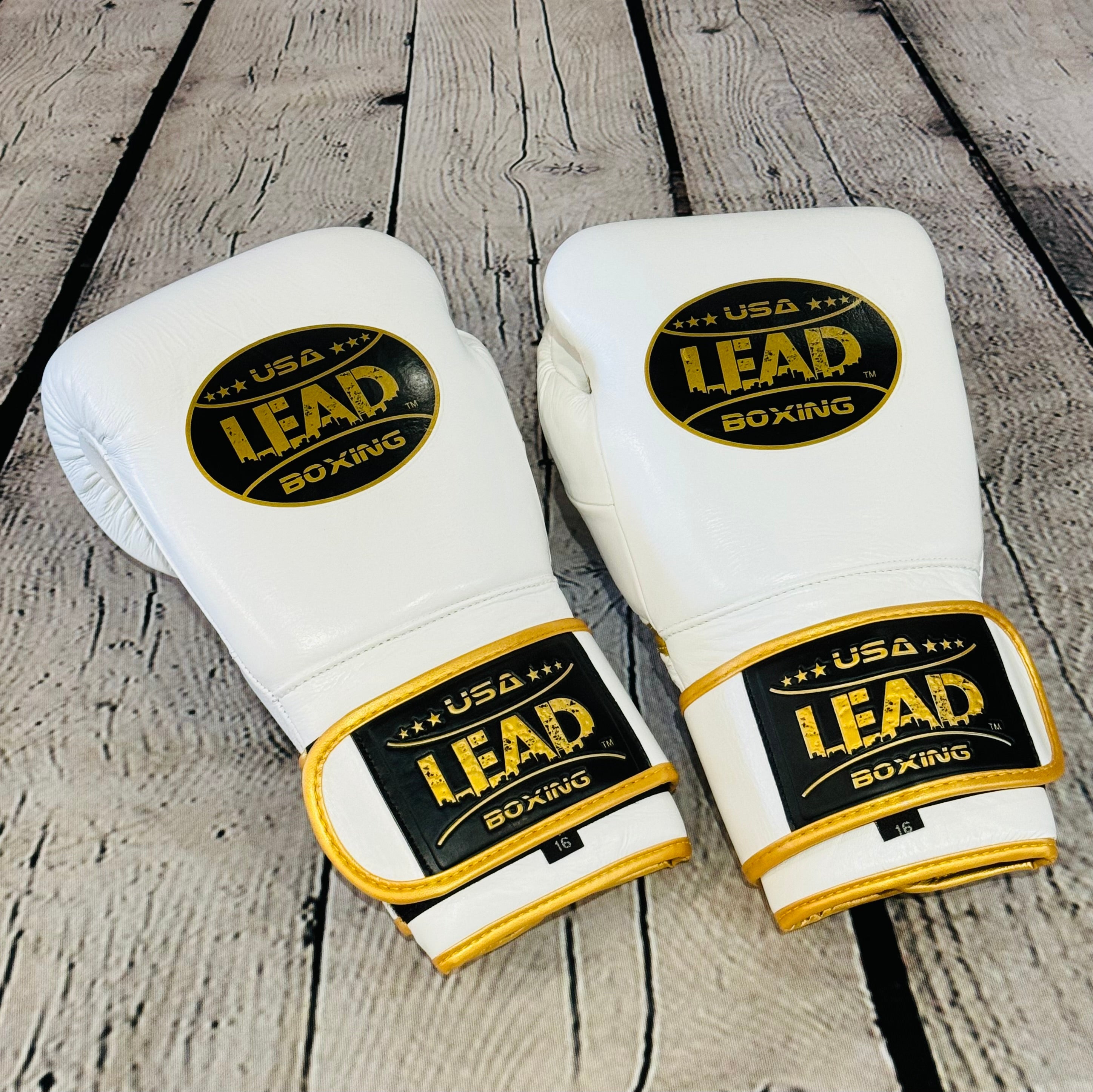 LEAD PRO Training  Velcro Gloves ( Black -Gold Logo ) (Copy)