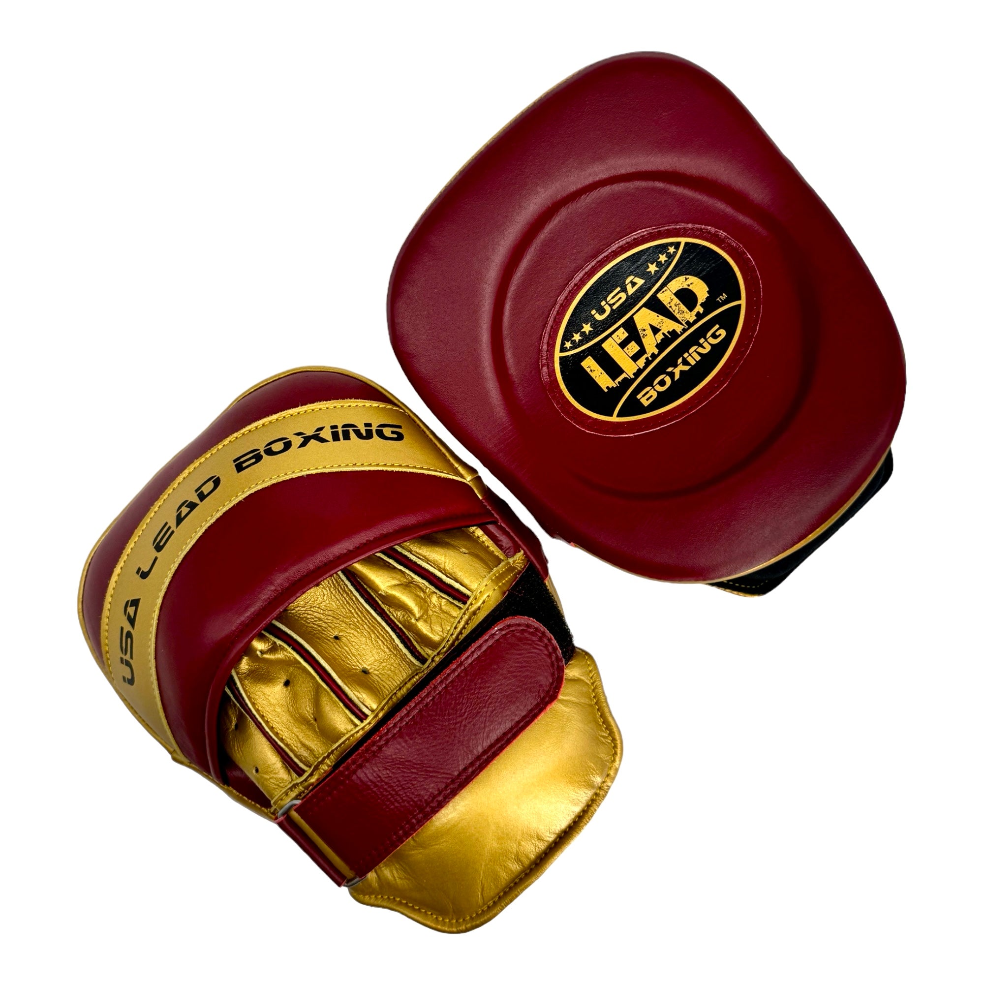 LEAD Focus Mitts Classic (Maroon/Gold Metallic)