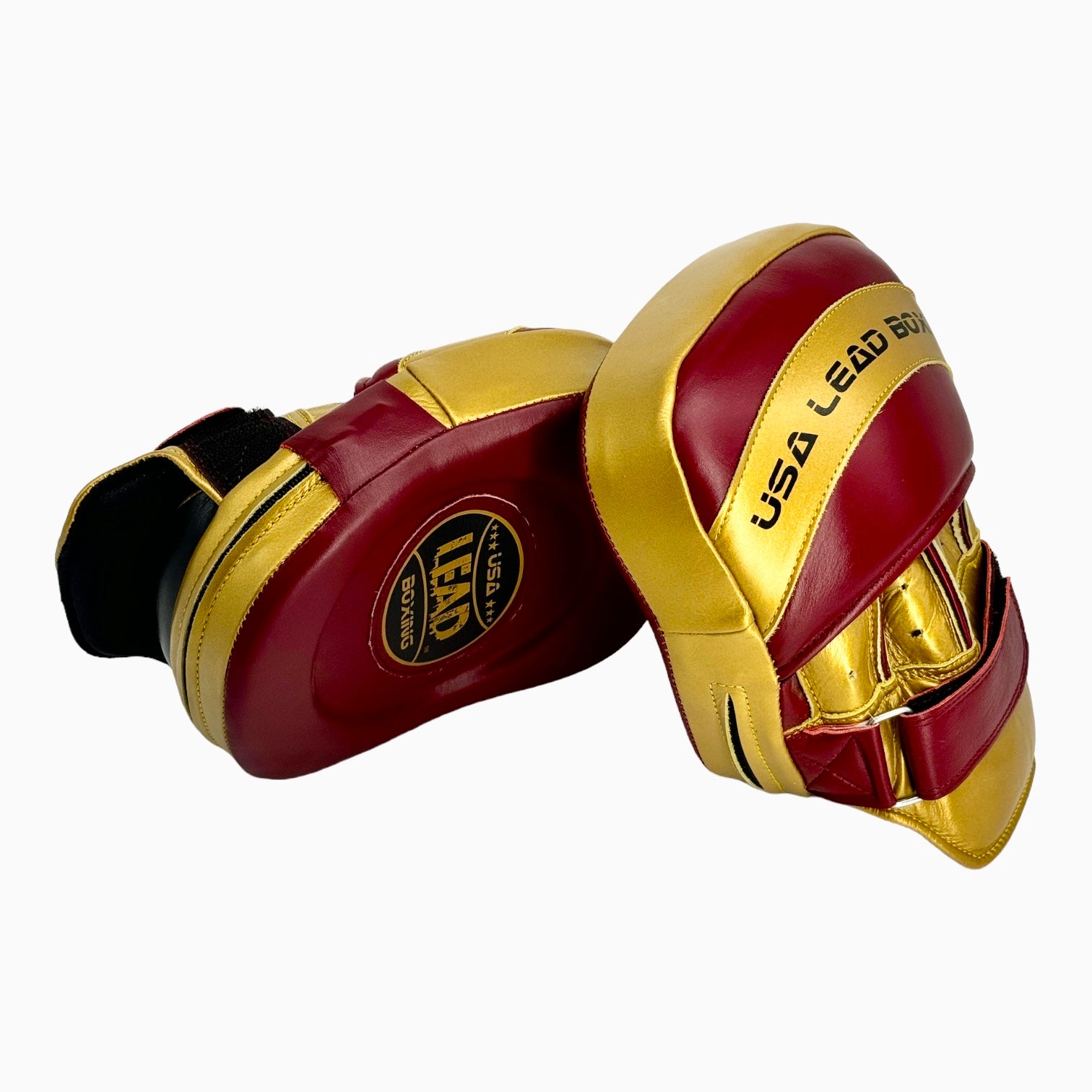 LEAD Focus Mitts Classic (Maroon/Gold Metallic)