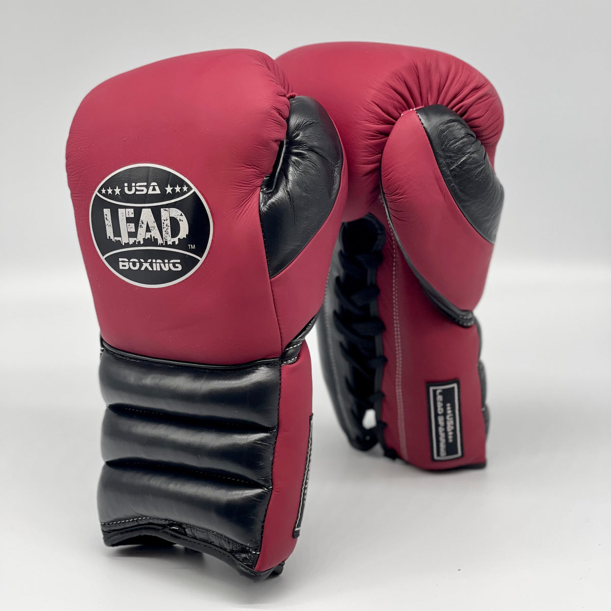 LEAD Sparring Gloves ( Maroon Matte -Black -Silver logo ) – Leaders ...